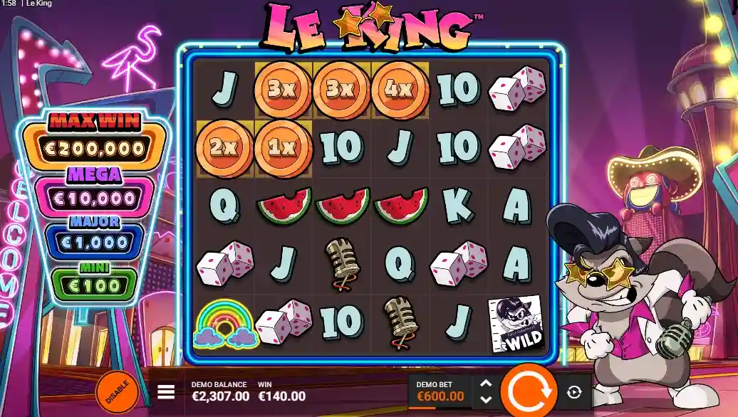 Bonuskierrokset Le King Slotissa
